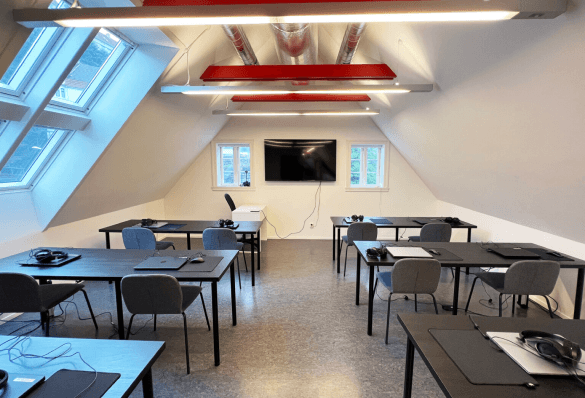 Klasserom med datautstyr